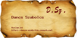 Dancs Szabolcs névjegykártya